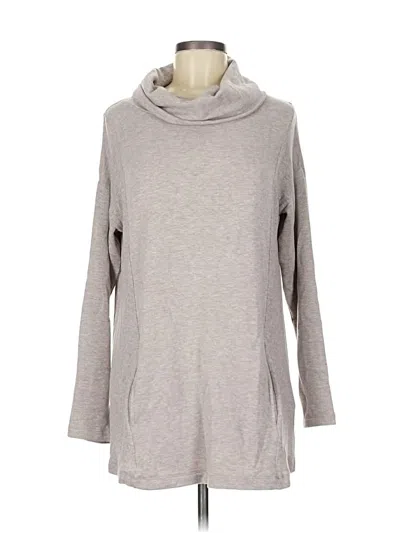 Pre-owned Soft Surroundings Long Sleeve Turtleneck In Gray