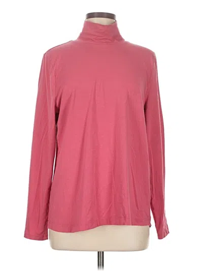 Pre-owned Soft Surroundings Long Sleeve Turtleneck In Pink