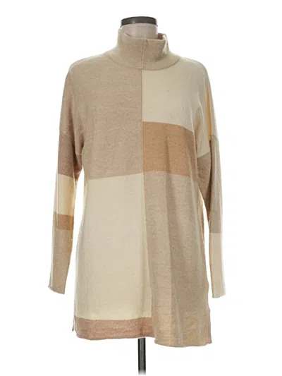 Pre-owned Soft Surroundings Long Sleeve Turtleneck In Tan