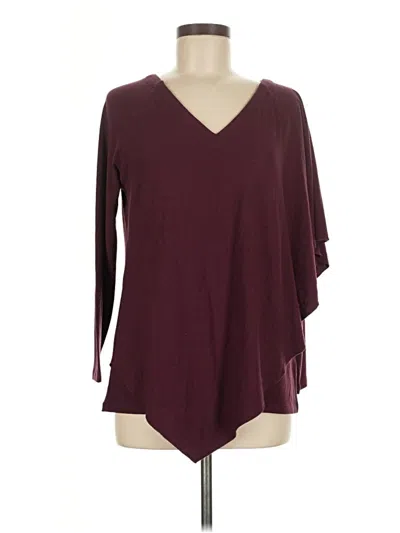 Pre-owned Soft Surroundings Poncho In Burgundy
