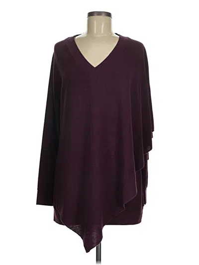 Pre-owned Soft Surroundings Poncho In Burgundy