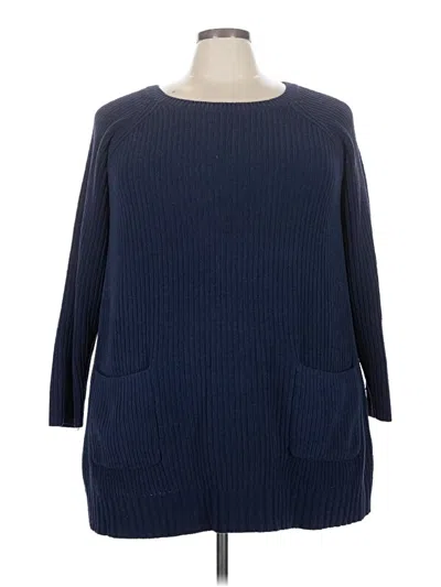 Pre-owned Soft Surroundings Pullover Sweater In Blue