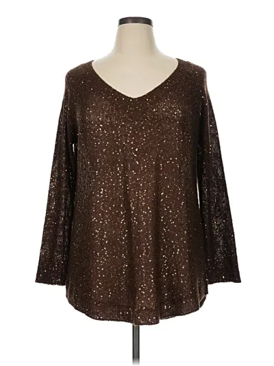 Pre-owned Soft Surroundings Pullover Sweater In Brown