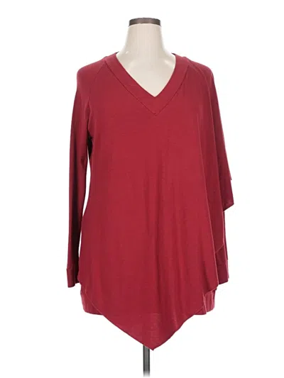 Pre-owned Soft Surroundings Pullover Sweater In Burgundy