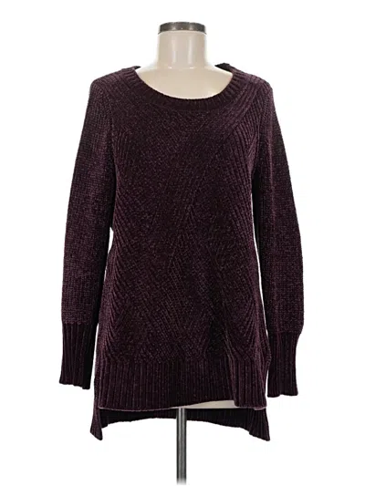 Pre-owned Soft Surroundings Pullover Sweater In Burgundy