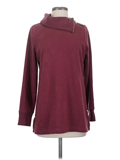 Pre-owned Soft Surroundings Pullover Sweater In Burgundy