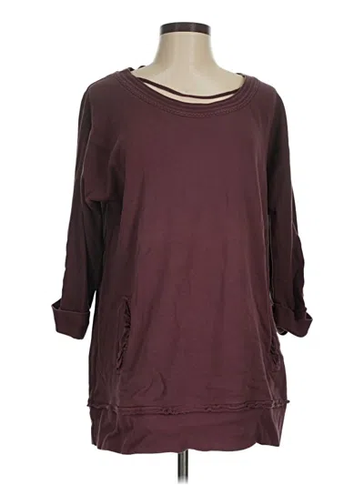 Pre-owned Soft Surroundings Pullover Sweater In Burgundy