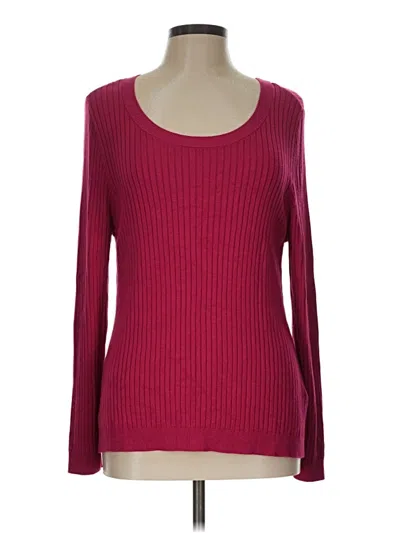 Pre-owned Soft Surroundings Pullover Sweater In Burgundy