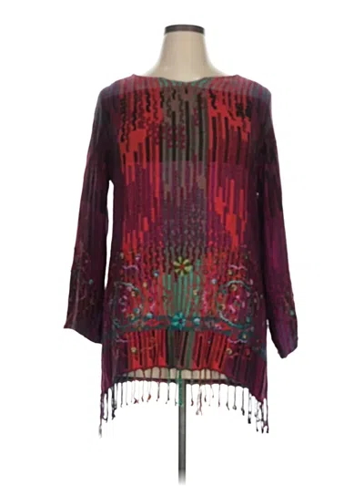 Pre-owned Soft Surroundings Pullover Sweater In Burgundy