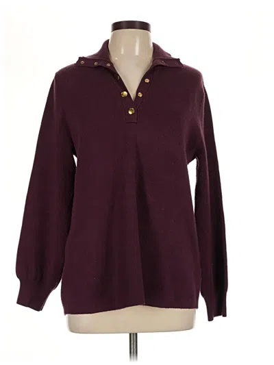 Pre-owned Soft Surroundings Pullover Sweater In Burgundy