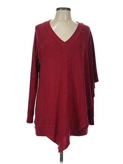 Pre-owned Soft Surroundings Pullover Sweater In Burgundy