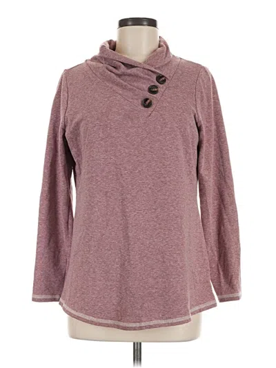 Pre-owned Soft Surroundings Pullover Sweater In Burgundy