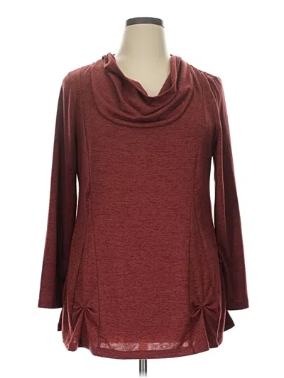 Pre-owned Soft Surroundings Pullover Sweater In Burgundy