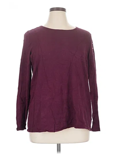 Pre-owned Soft Surroundings Pullover Sweater In Burgundy