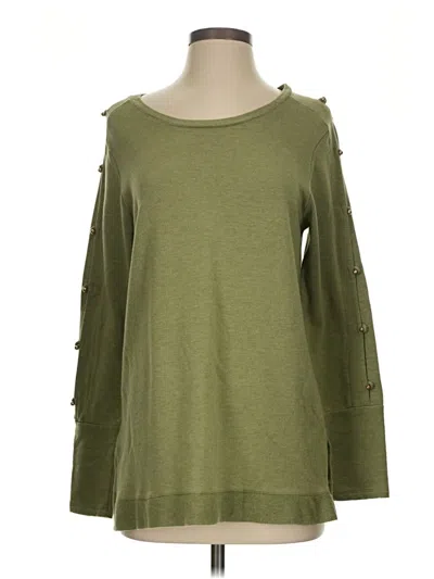 Pre-owned Soft Surroundings Pullover Sweater In Green