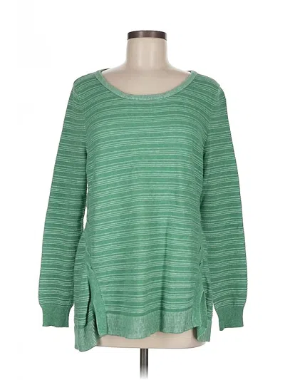Pre-owned Soft Surroundings Pullover Sweater In Green