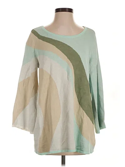Pre-owned Soft Surroundings Pullover Sweater In Green