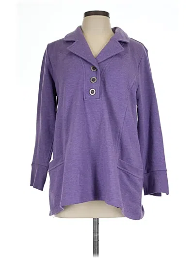 Pre-owned Soft Surroundings Pullover Sweater In Purple