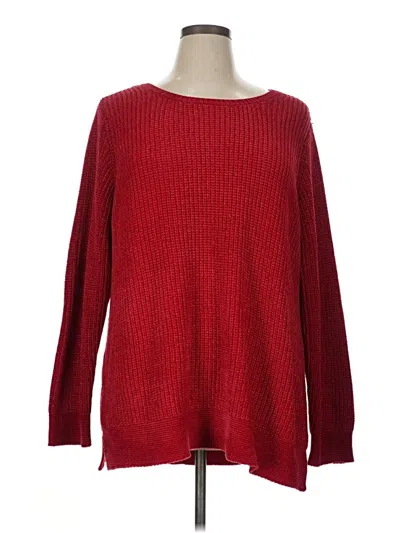 Pre-owned Soft Surroundings Pullover Sweater In Red