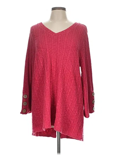 Pre-owned Soft Surroundings Pullover Sweater In Red