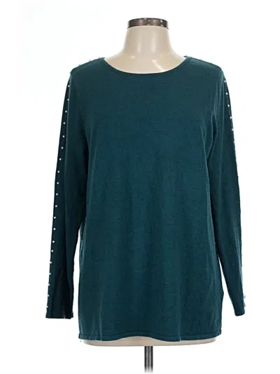 Pre-owned Soft Surroundings Pullover Sweater In Teal
