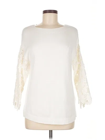 Pre-owned Soft Surroundings Pullover Sweater In White