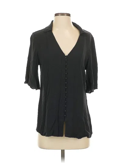 Pre-owned Soft Surroundings Short Sleeve Blouse In Blue