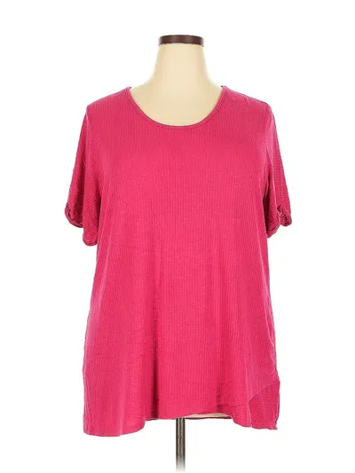Pre-owned Soft Surroundings Short Sleeve T-shirt In Pink