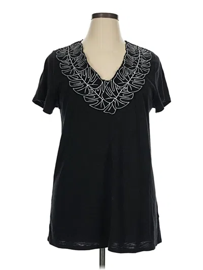 Pre-owned Soft Surroundings Short Sleeve T-shirt In Black