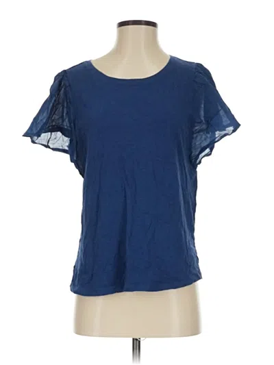 Pre-owned Soft Surroundings Short Sleeve T-shirt In Blue