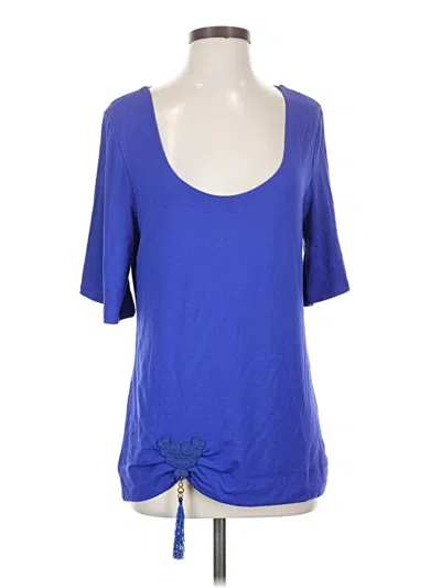Pre-owned Soft Surroundings Short Sleeve T-shirt In Blue