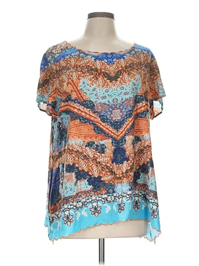 Pre-owned Soft Surroundings Short Sleeve T-shirt In Blue
