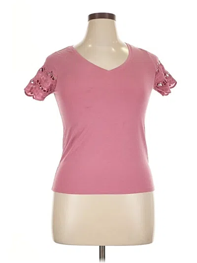 Pre-owned Soft Surroundings Short Sleeve T-shirt In Pink