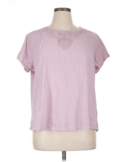 Pre-owned Soft Surroundings Short Sleeve T-shirt In Pink