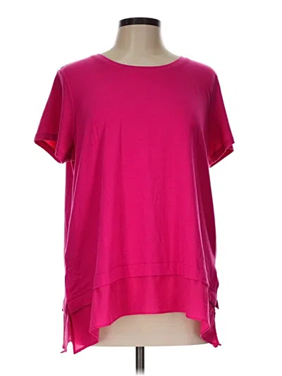 Pre-owned Soft Surroundings Short Sleeve T-shirt In Pink
