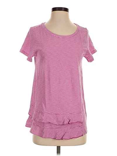 Pre-owned Soft Surroundings Short Sleeve T-shirt In Pink