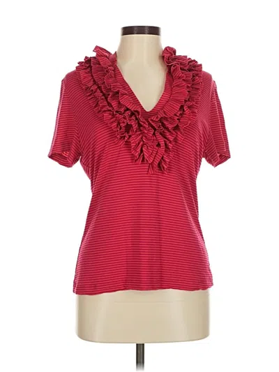 Pre-owned Soft Surroundings Short Sleeve T-shirt In Red
