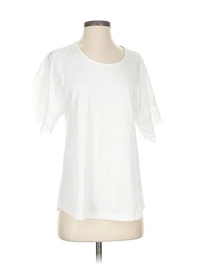 Pre-owned Soft Surroundings Short Sleeve T-shirt In White