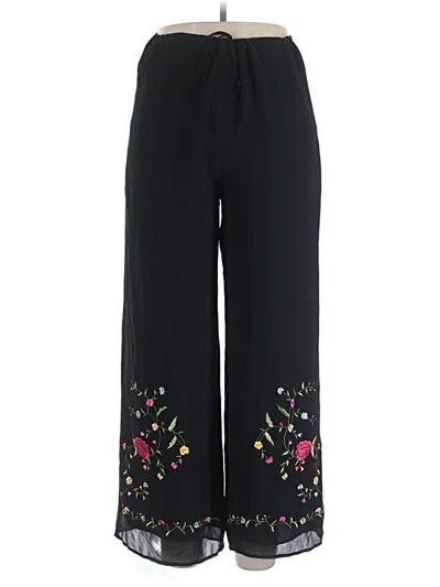 Pre-owned Soft Surroundings Silk Pants In Black