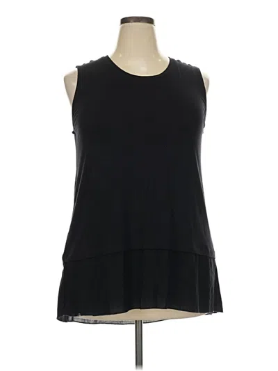 Pre-owned Soft Surroundings Sleeveless Blouse In Black
