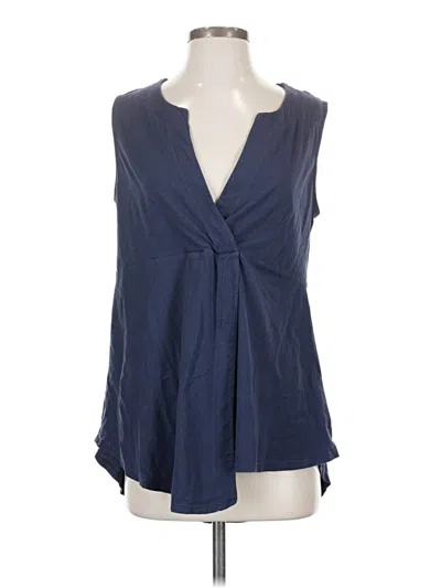 Pre-owned Soft Surroundings Sleeveless Blouse In Blue