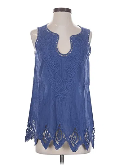 Soft Surroundings Sleeveless Blouse In Blue