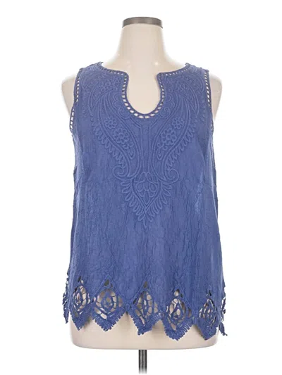 Soft Surroundings Sleeveless Blouse In Blue