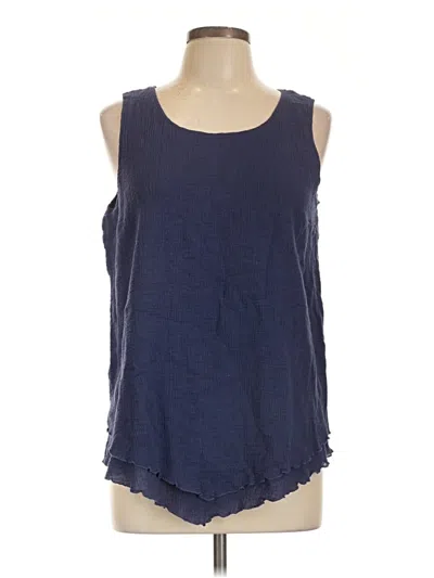 Pre-owned Soft Surroundings Sleeveless Blouse In Blue