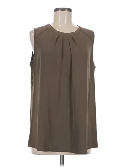 Pre-owned Soft Surroundings Sleeveless Blouse In Brown