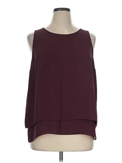 Pre-owned Soft Surroundings Sleeveless Blouse In Burgundy