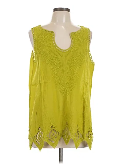 Soft Surroundings Sleeveless Blouse In Green