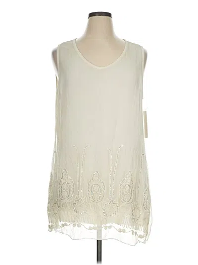 Pre-owned Soft Surroundings Sleeveless Blouse In Ivory