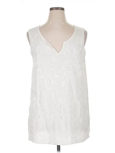 Pre-owned Soft Surroundings Sleeveless Blouse In Ivory
