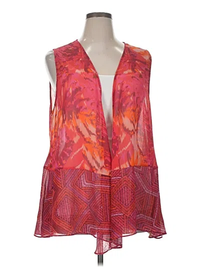 Pre-owned Soft Surroundings Sleeveless Blouse In Red